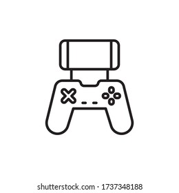 playing video game icon outline design vector. isolated on white background