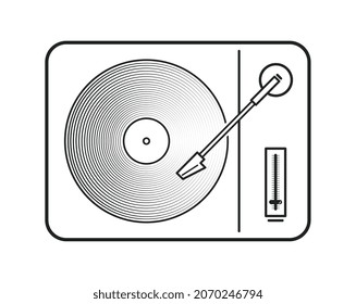 Playing vinyl record record player icon