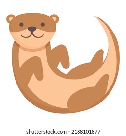 Playing weasel icon cartoon vector. Cute animal. Mink ferret