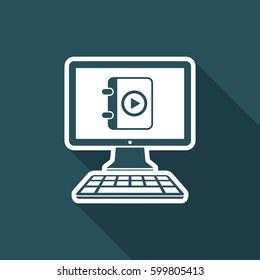 Playlist application - Vector flat icon