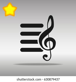 playlist, black Icon button logo symbol concept high quality on the gray background