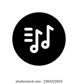 playlist glyph icon logo for website, application, printing, document, poster design, etc, Suitable for web Design,Logo,App