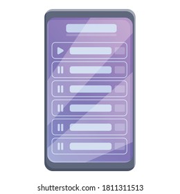Playlist group icon. Cartoon of playlist group vector icon for web design isolated on white background