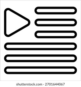 Playlist Icon Element For Design
