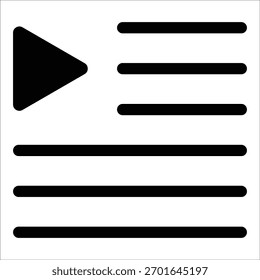 Playlist Icon Element For Design