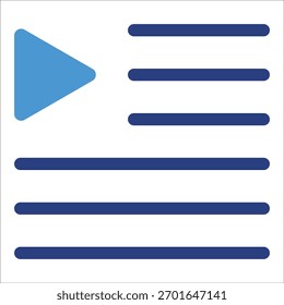 Elemento de icono de lista de reproducción para diseño