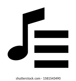 playlist icon isolated sign symbol vector illustration - high quality black style vector icons
