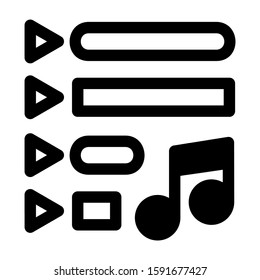 playlist icon isolated sign symbol vector illustration - high quality black style vector icons
