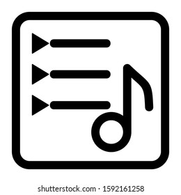 playlist icon isolated sign symbol vector illustration - high quality black style vector icons
