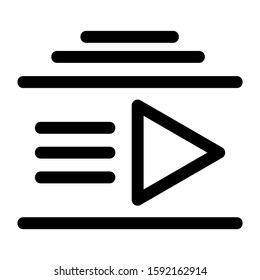 playlist icon isolated sign symbol vector illustration - high quality black style vector icons
