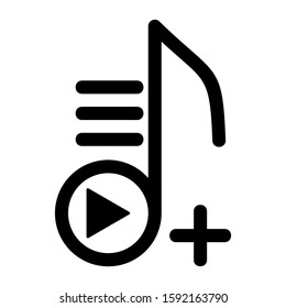 playlist icon isolated sign symbol vector illustration - high quality black style vector icons
