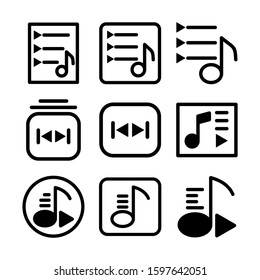 playlist icon isolated sign symbol vector illustration - Collection of high quality black style vector icons
