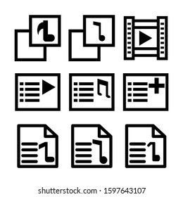 playlist icon isolated sign symbol vector illustration - Collection of high quality black style vector icons

