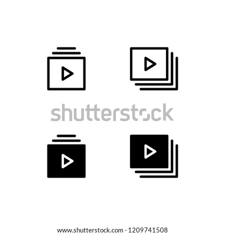 Playlist Icon Logo Vector Symbol. Play Icon