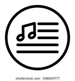 playlist icon outline vector design