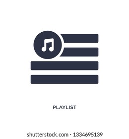 playlist icon. Simple element illustration from music concept. playlist editable symbol design on white background. Can be use for web and mobile.