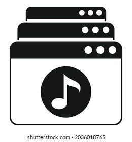 Playlist icon simple vector. Music song. Audio list