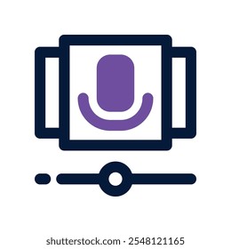 Icono de lista de reproducción. Icono de Vector de doble tono para su Sitio web, móvil, presentación y diseño de logotipo.