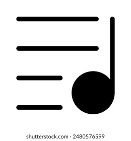 Icono de lista de reproducción Ilustración de diseño de símbolo de Vector