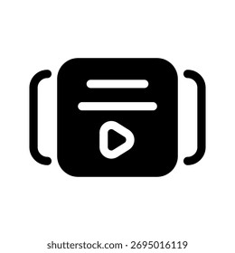 Ilustración de diseño de símbolo de Vector de icono de lista de reproducción