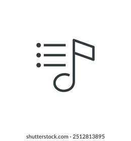 Playlist music icon, vector illustration
