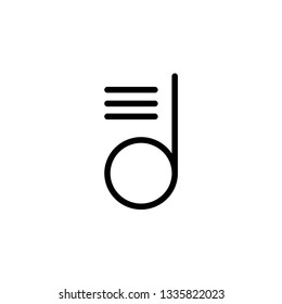 Playlist Simple vector icon. Illustration symbol design template for web mobile UI element. Perfect color modern pictogram on editable stroke. Playlist icons for your business project