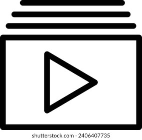 Playlist single vector line icon