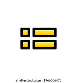 Playlist User Interface Outline Icon Logo Vector Illustration

