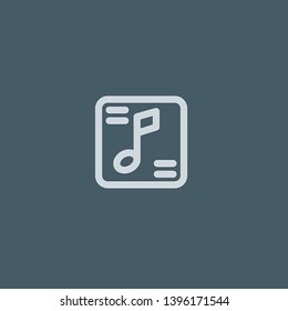 Playlist vector icon. Playlist concept stroke symbol design. Thin graphic elements vector illustration, outline pattern for your web site design, logo, UI. EPS 10.