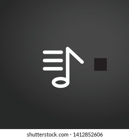 Playlist vector icon. Playlist concept stroke symbol design. Thin graphic elements vector illustration, outline pattern for your web site design, logo, UI. EPS 10.
