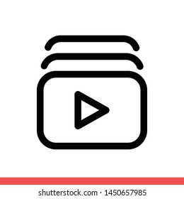 Playlist vector icon, music album symbol. Simple, flat design for web or mobile app