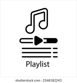 Playlist Vector icon stock illustration