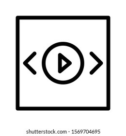 playlist vector thin line icon 