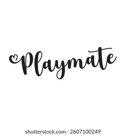 Playmate text on white background.