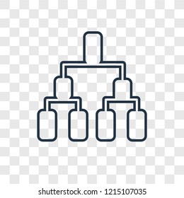 Playoff concept vector linear icon isolated on transparent background, Playoff concept transparency concept in outline style