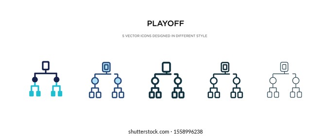 playoff icon in different style vector illustration. two colored and black playoff vector icons designed in filled, outline, line and stroke style can be used for web, mobile, ui