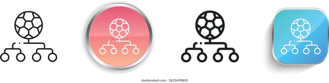 playoff icon. Thin Linear, Regular and Button Style Design Isolated On White Background