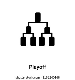 Playoff icon vector isolated on white background, logo concept of Playoff sign on transparent background, filled black symbol