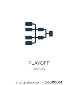 Playoff icon vector. Trendy flat playoff icon from hockey collection isolated on white background. Vector illustration can be used for web and mobile graphic design, logo, eps10