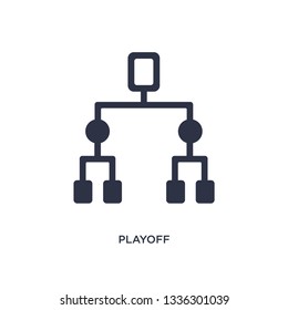 playoff isolated icon. Simple element illustration from hockey concept. playoff editable logo symbol design on white background. Can be use for web and mobile.