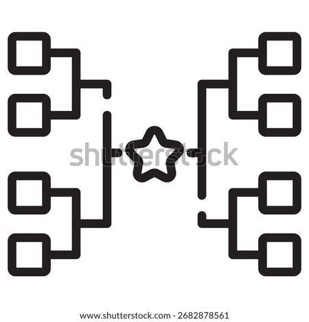 Playoff Modern Vector Icon – Minimal Illustration Symbol Template for Web Mobile App UI Design