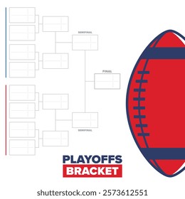 Playoffs bracket. Playoffs grid. Sport tournament bracket. Game and competition schedule. Season final. Team and players. Championship winner. Match score. Vector poster