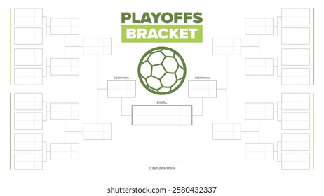 Playoffs bracket. Playoffs grid. Sport tournament bracket. Game and competition schedule. Season final. Team and players. Championship winner. Match score. Vector poster