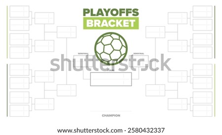 Playoffs bracket. Playoffs grid. Sport tournament bracket. Game and competition schedule. Season final. Team and players. Championship winner. Match score. Vector poster