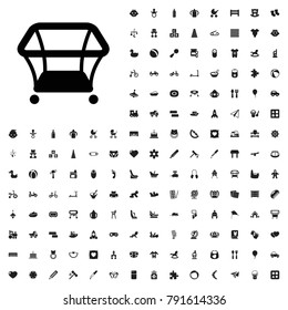 Playpen icon illustration isolated vector sign symbol. baby icons vector set.