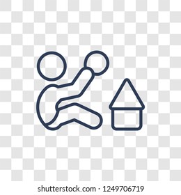 Playpen icon. Trendy linear Playpen logo concept on transparent background from People collection