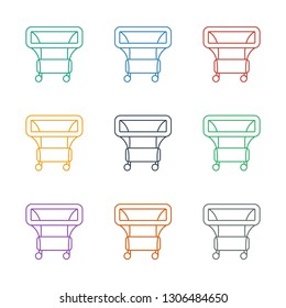 playpen icon white background. Editable line playpen icon from baby. Trendy playpen icon for web and mobile.