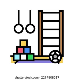 playroom child fun color icon vector. playroom child fun sign. isolated symbol illustration