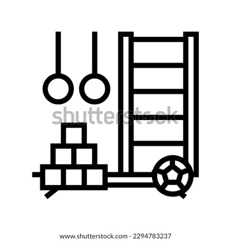 playroom child fun line icon vector. playroom child fun sign. isolated contour symbol black illustration