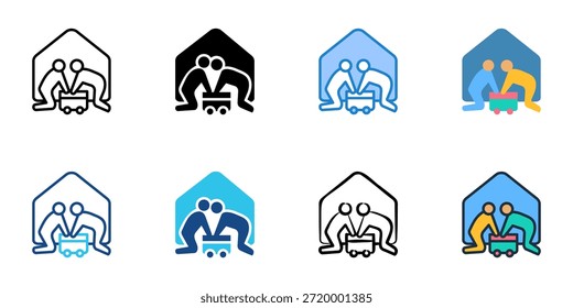 Playroom icons set multiple style collection. Editable stroke 
